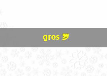 gros 罗